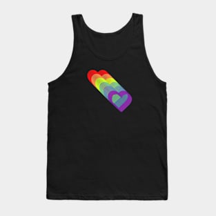 LGBTQ pride rainbow hearts Tank Top